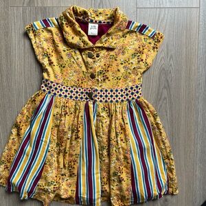 Wildflowers Yellow Floral Kids Dress